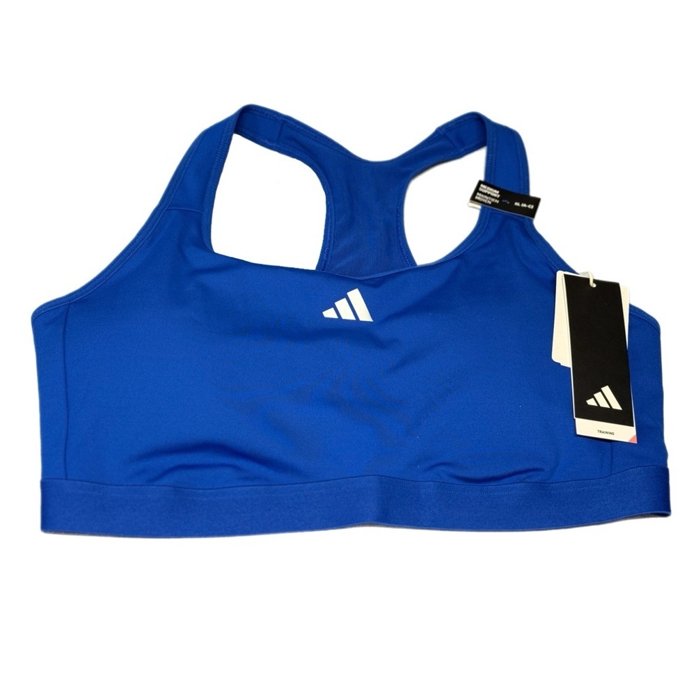 Adidas Techfit Powerreact Medium-Support Sports Bra – Royal Blue XLAC NWT